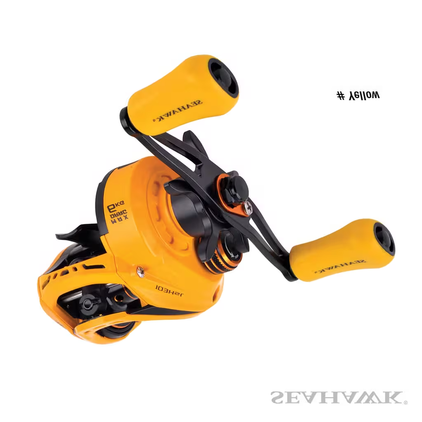 BASS HUNTER 103HSL GR 7.5:1 YELLOW BAITCASTING REEL