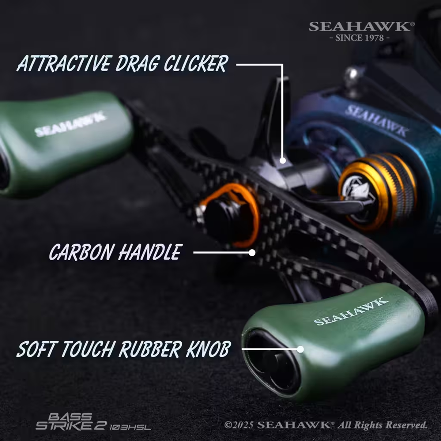 BASS STRIKE 2 103HSL GR:7.5:1 BAITCASTING REEL