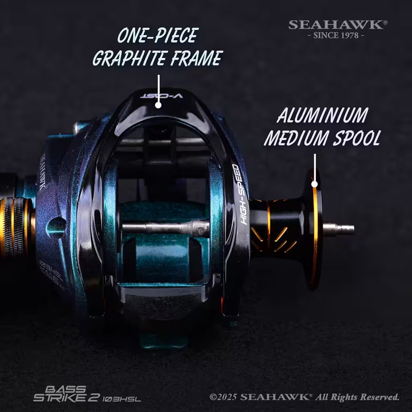 BASS STRIKE 2 103HSL GR:7.5:1 BAITCASTING REEL